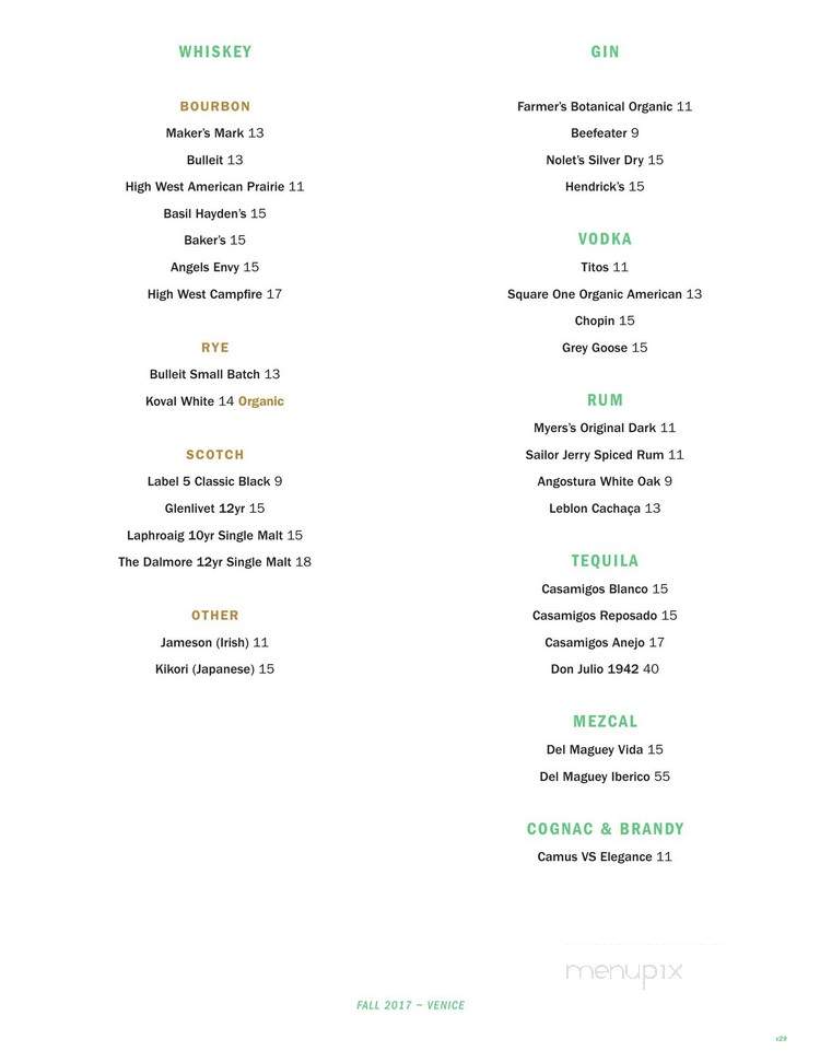 Pono Burger - Venice, CA menu_pic