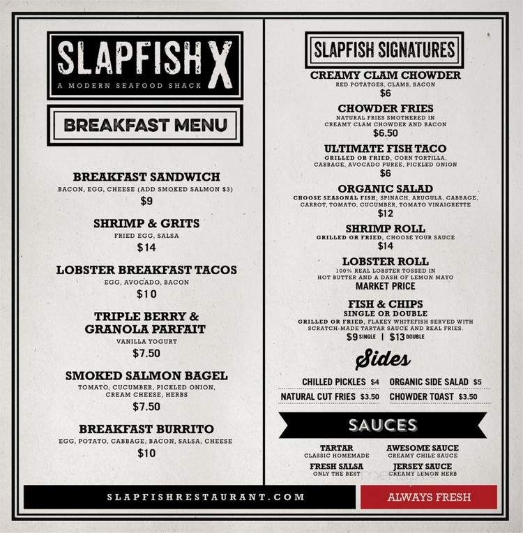 Slapfish - Los Angeles, CA menu_pic