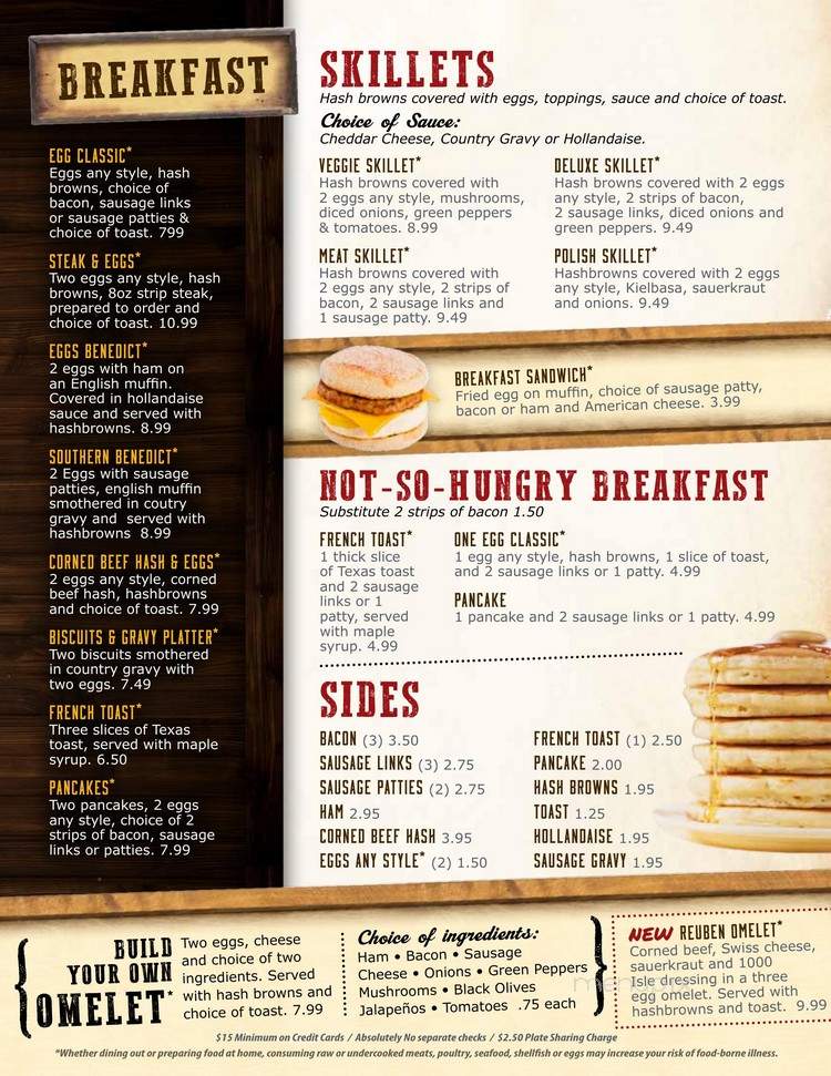 Black Bear Bar and Grill - Park Falls, WI menu_pic