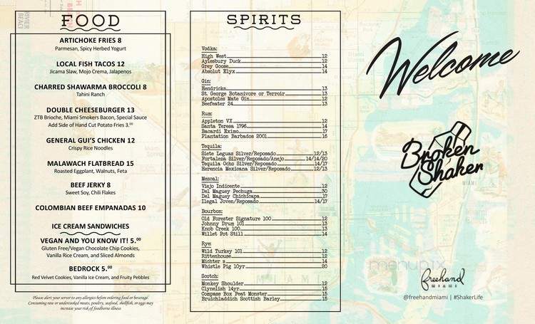 Broken Shaker - Los Angeles, CA menu_pic