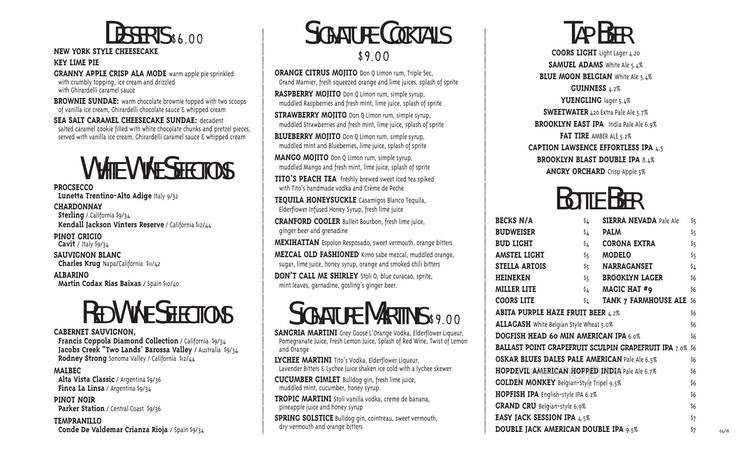 Bar Americana - Cranford, NJ menu_pic