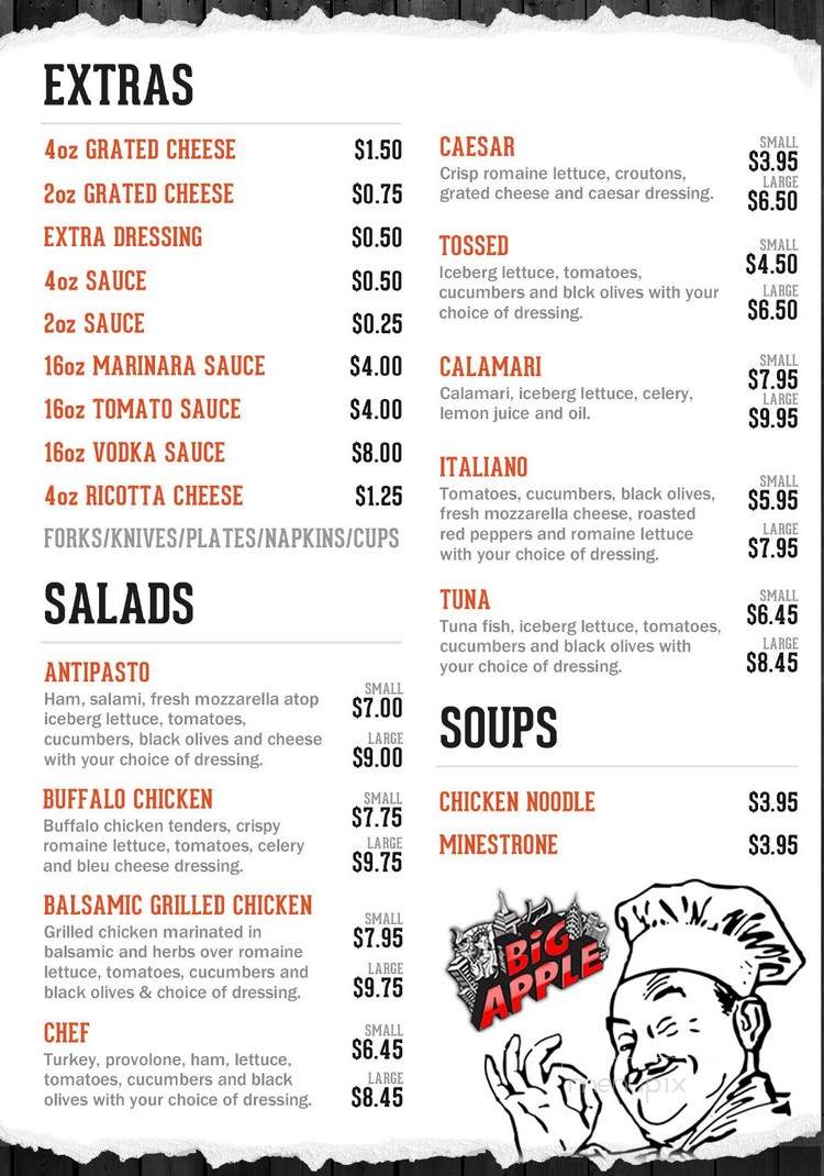 Big Apple Pizza - Cranford, NJ menu_pic