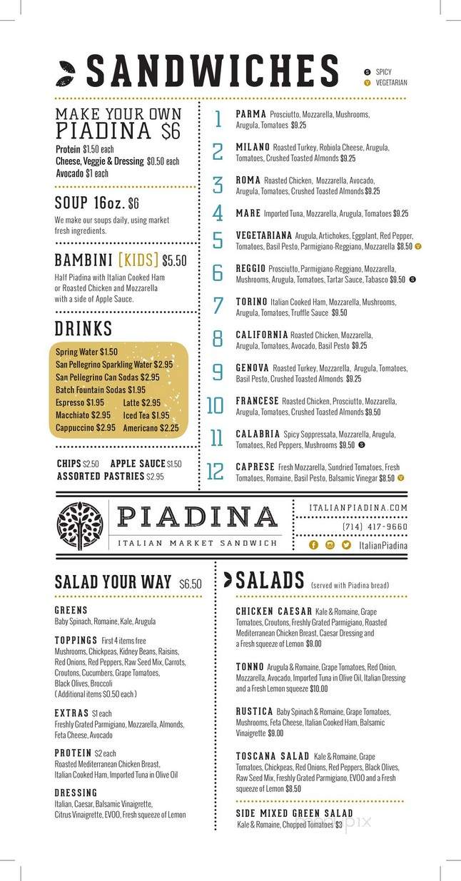 Piadina - Irvine, CA menu_pic