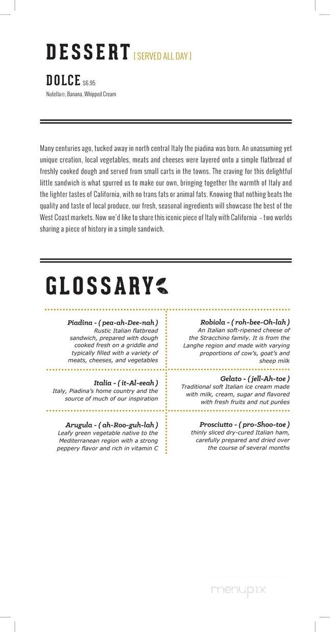 Piadina - Irvine, CA menu_pic