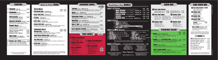 Tokyo Joe's - Rancho Cucamonga, CA menu_pic