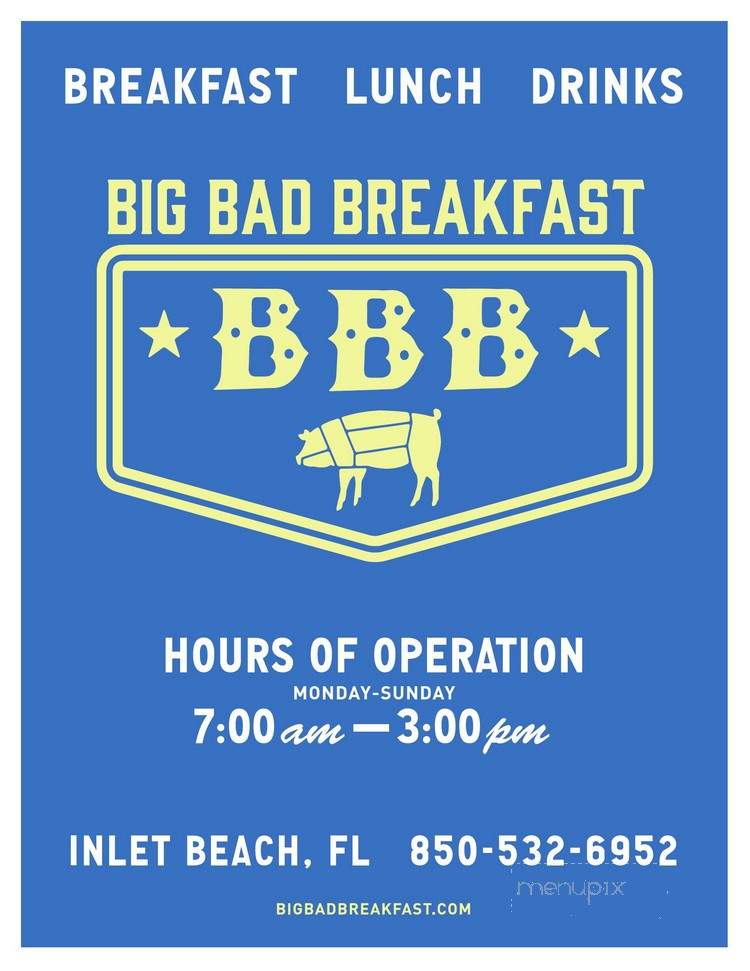 Big Bad Breakfast - Inlet Beach, FL menu_pic