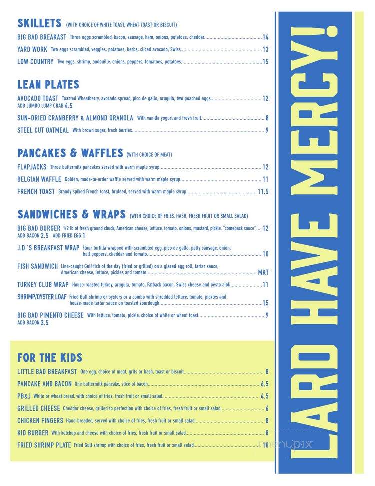 Big Bad Breakfast - Inlet Beach, FL menu_pic