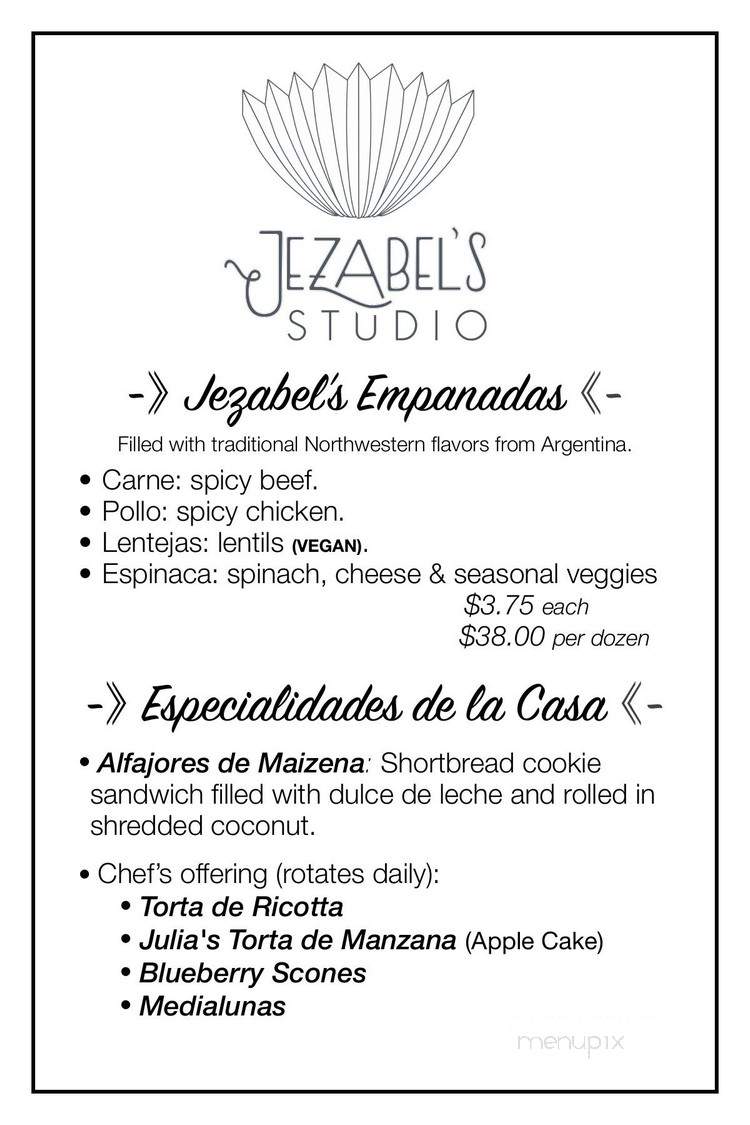 Jezabel's Studio - Philadelphia, PA menu_pic