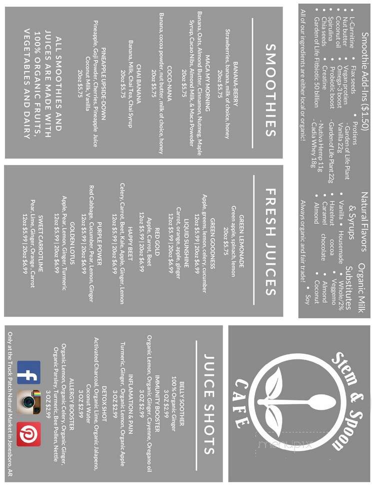 The Stem & Spoon - Jonesboro, AR menu_pic