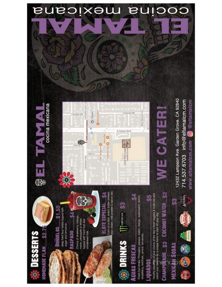 El Tamal Cocina Mexicana - Garden Grove, CA menu_pic
