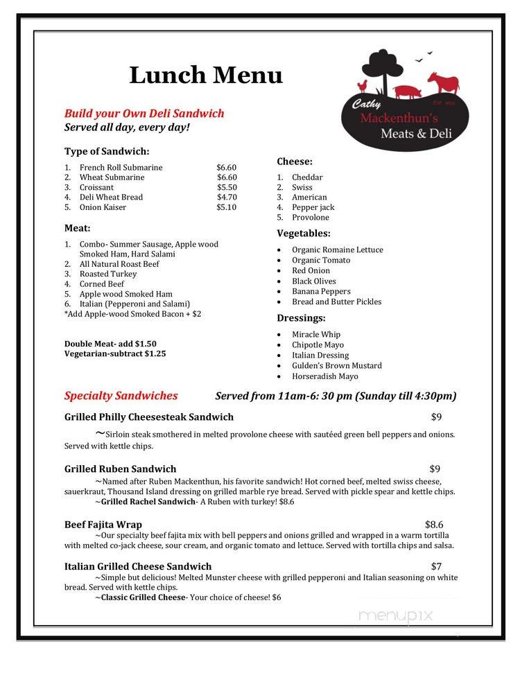 Mackenthuns Meats & Deli - Saint Bonifacius, MN menu_pic