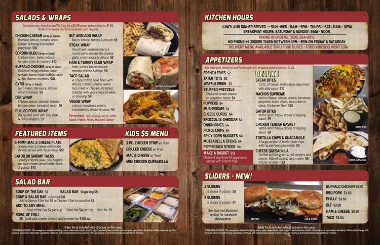 Northland Neighborhood Sports Pub - Appleton, WI menu_pic