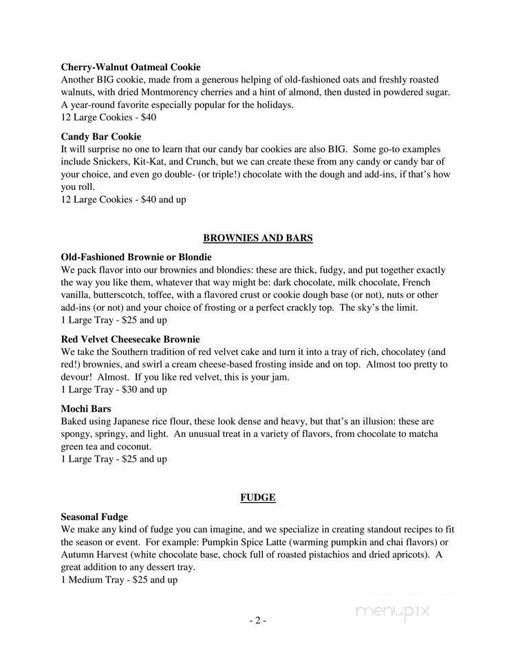 Three Fox Five - Chicago, IL menu_pic