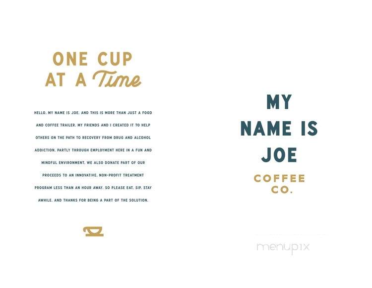 My Name Is Joe Coffee - Austin, TX menu_pic
