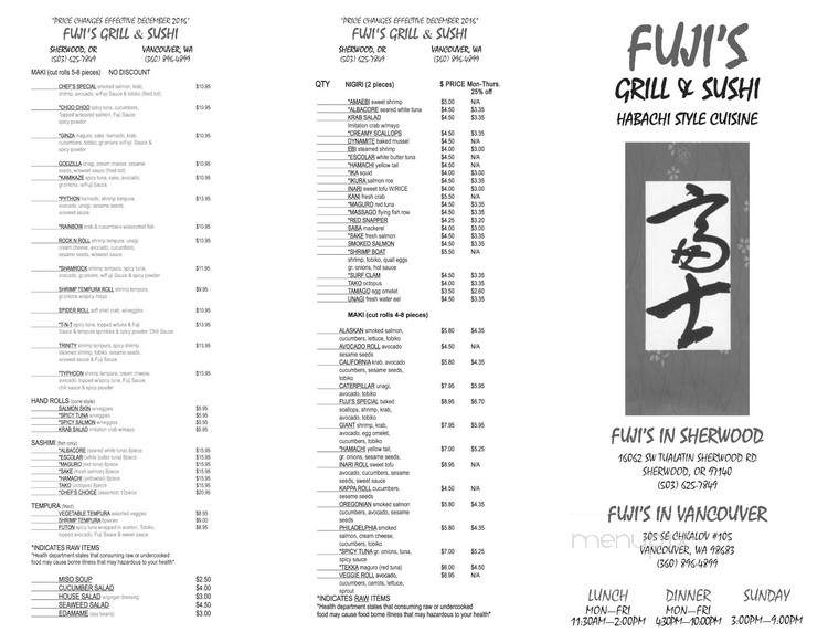 Fuji's Grill & Sushi - Vancouver, WA