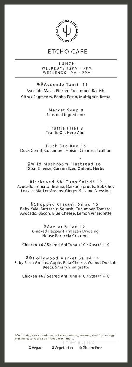 Etcho Cafe - West Hollywood, CA menu_pic