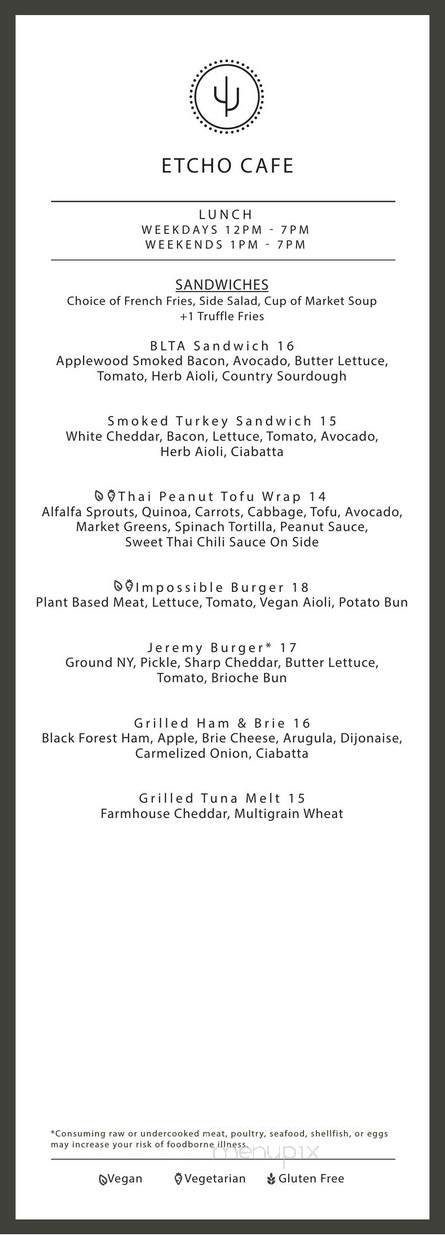 Etcho Cafe - West Hollywood, CA menu_pic