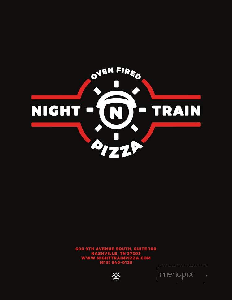 Night Train Pizza - Nashville, TN menu_pic