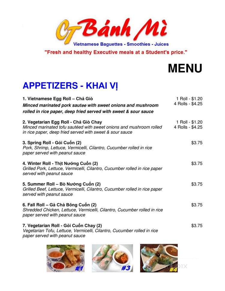 CT Banh Mi - Houston, TX menu_pic