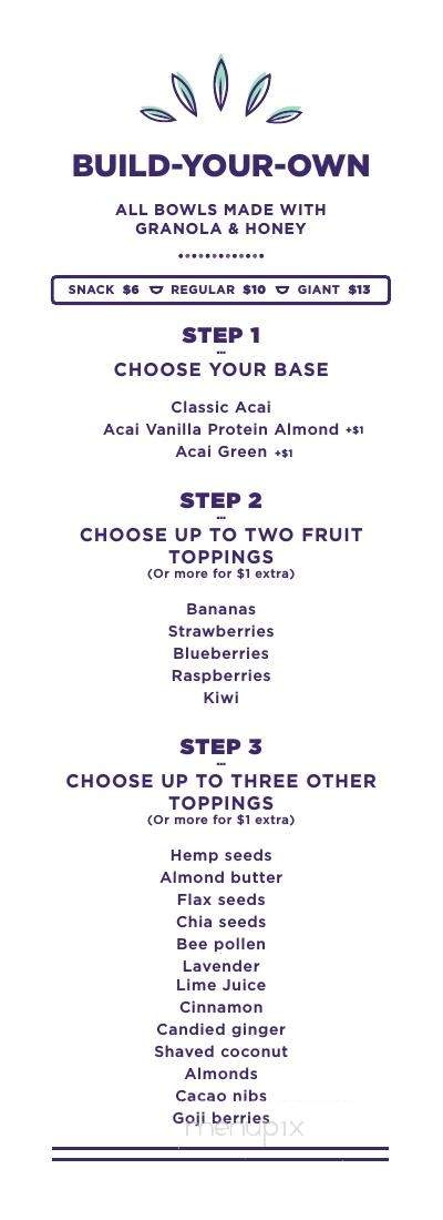 The Purple Bowl - Chapel Hill, NC menu_pic