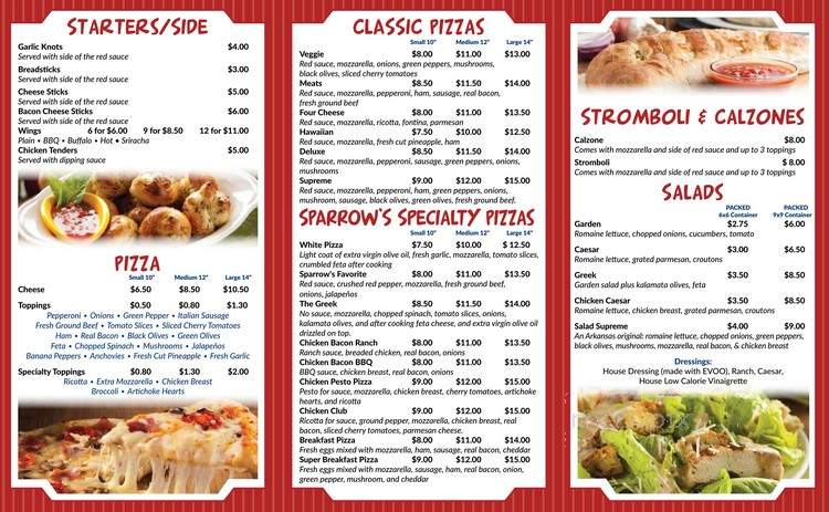 Sparrow's Pizza - Richmond, VA menu_pic