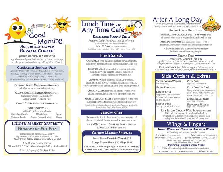 Colden Market & Cafe - Colden, NY menu_pic
