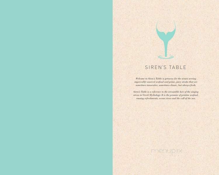 Siren's Table - Fort Lauderdale, FL menu_pic