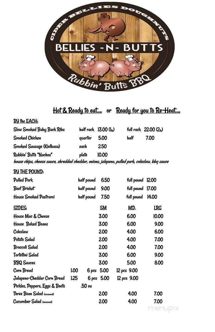 Bellies-N-Butts - Center Harbor, NH menu_pic