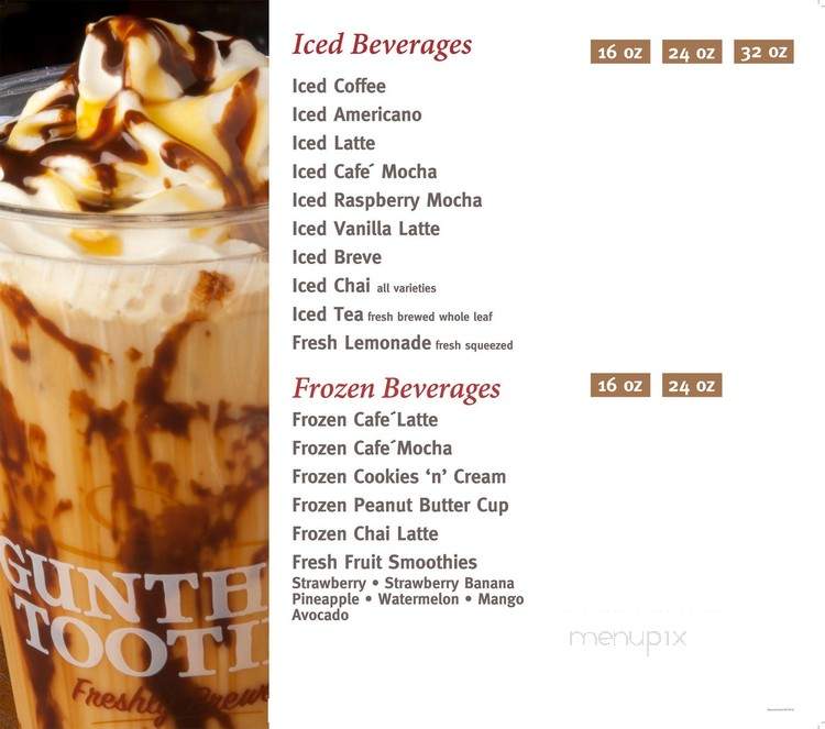 Gunther Tooties - Foxborough, MA menu_pic