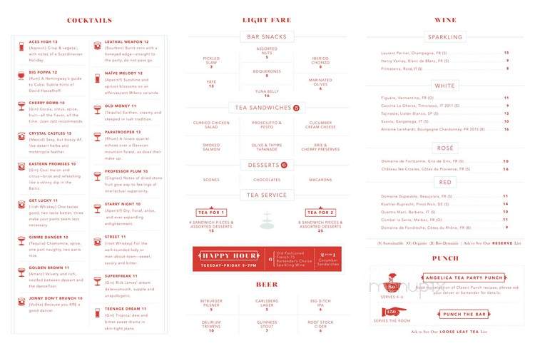 Angelica Tea Room - Buffalo, NY menu_pic