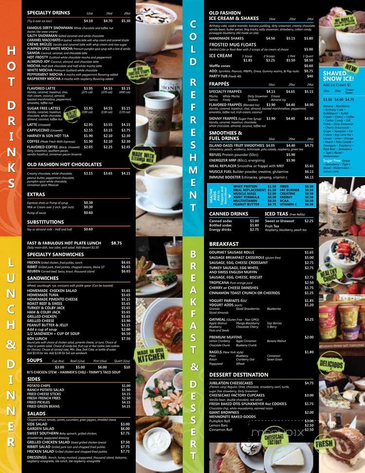 Green Frog Coffee - Jackson, TN menu_pic