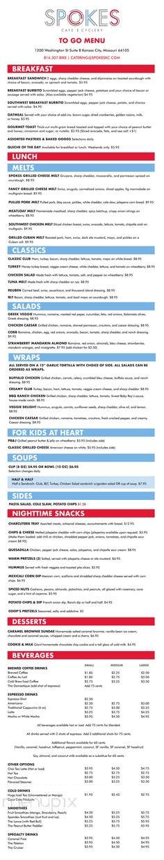 Spokes Cafe and Cyclery - Kansas City, MO menu_pic