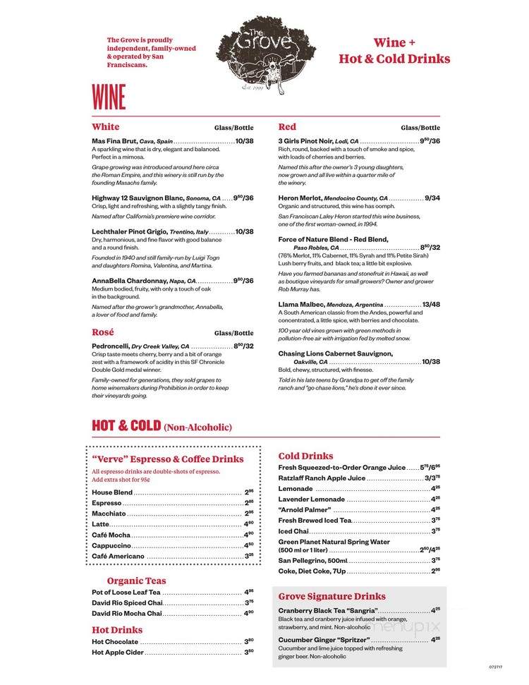 The Grove - San Francisco, CA menu_pic