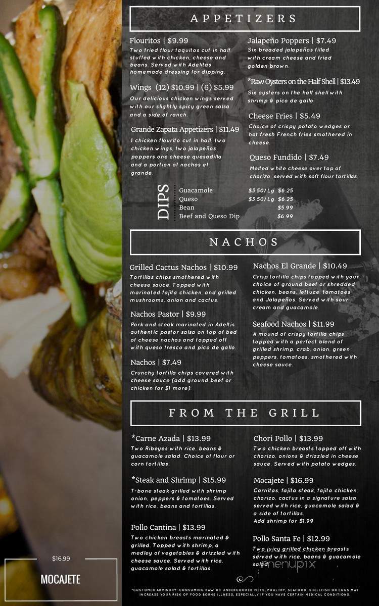 Adelita's - North Liberty, IA menu_pic