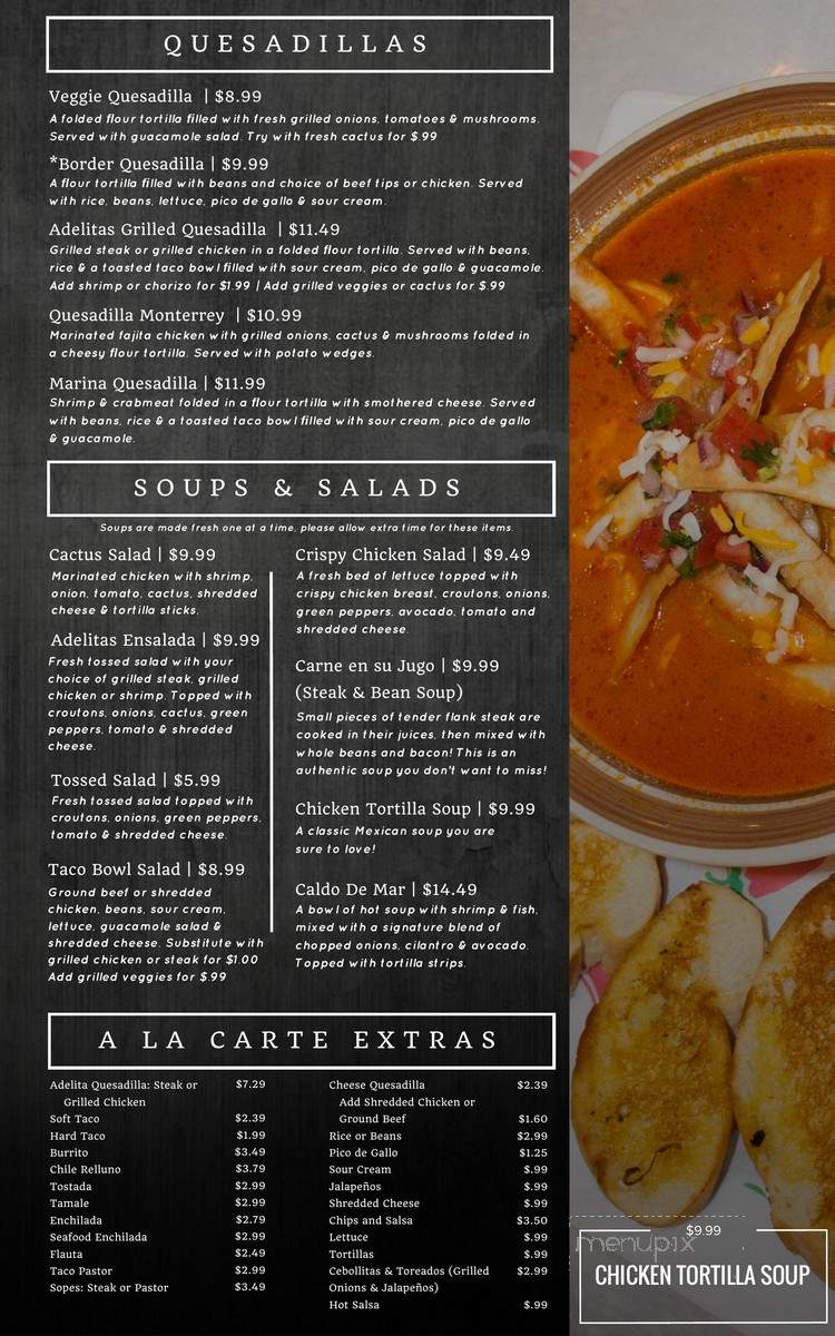 Adelita's - North Liberty, IA menu_pic