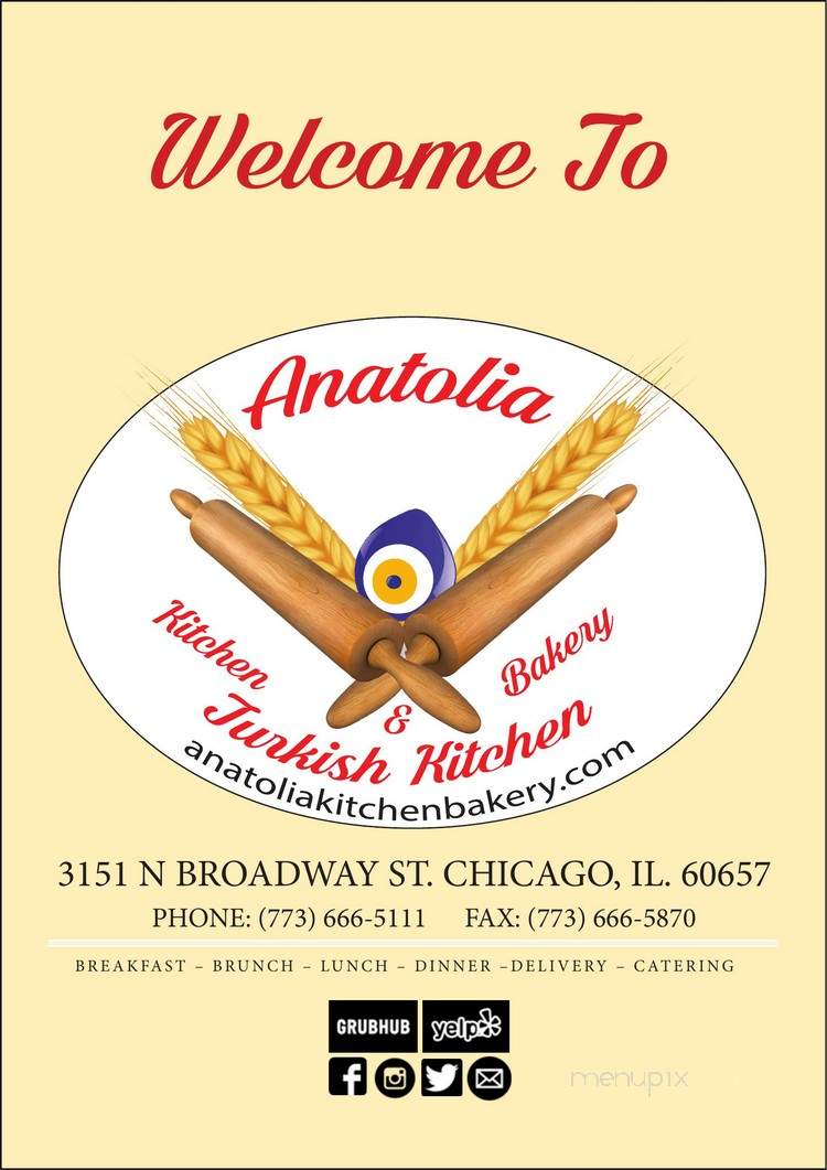 Anatolian Express Mediterranean Grill - Chicago, IL menu_pic