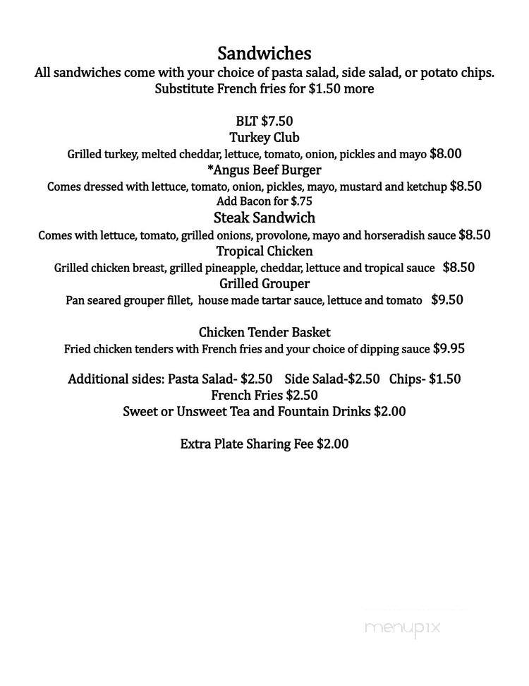 Annie's Cafe - Scaly Mountain, NC menu_pic