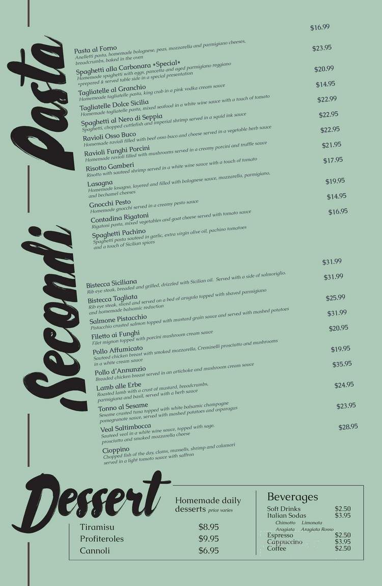 Dolce Sicilia - Salt Lake City, UT menu_pic