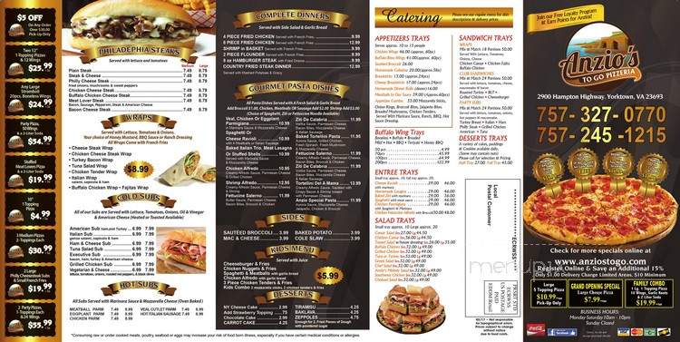 Anzio To Go - Yorktown, VA menu_pic