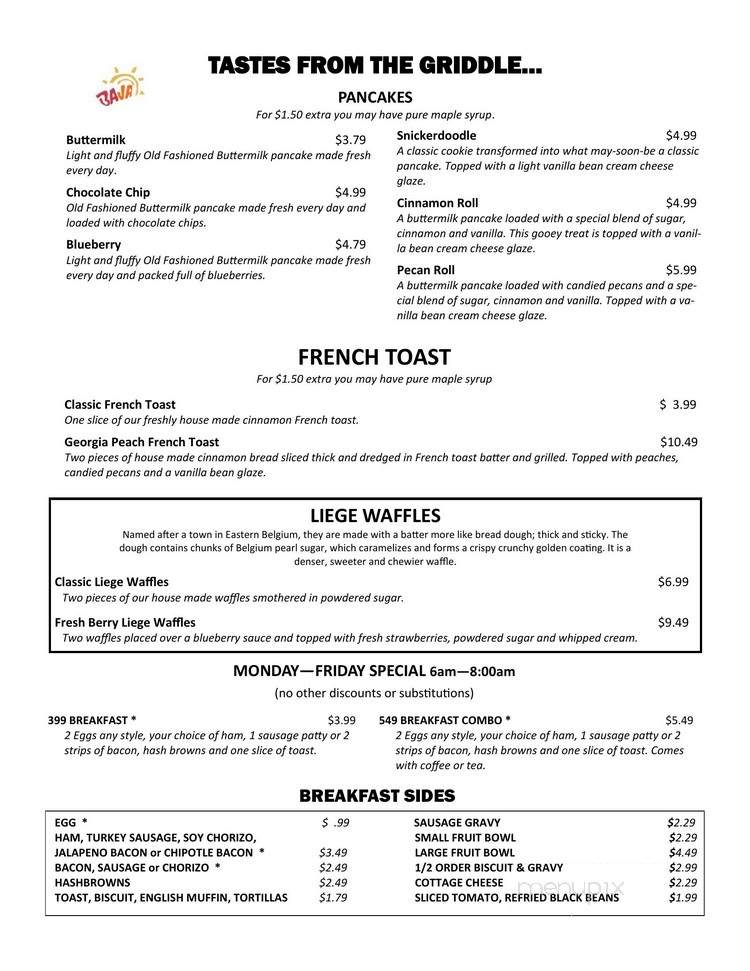 Baja Cafe On Ina - Tucson, AZ menu_pic