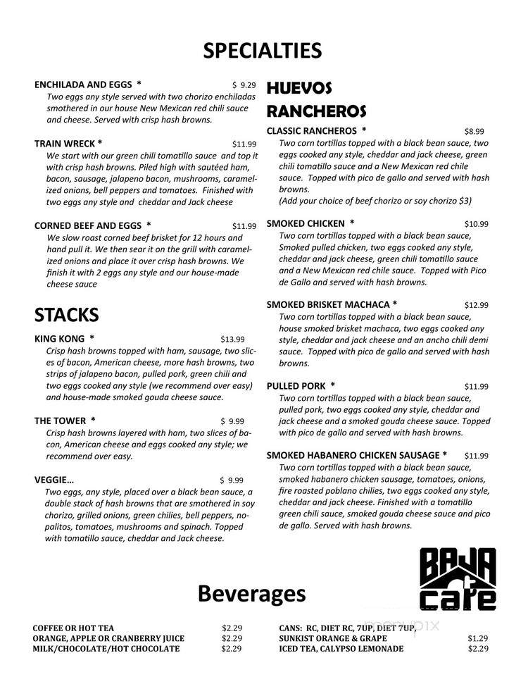 Baja Cafe On Ina - Tucson, AZ menu_pic