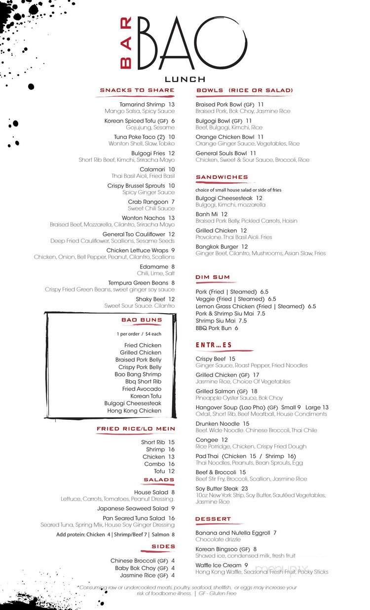 Bar Bao - Arlington, VA menu_pic