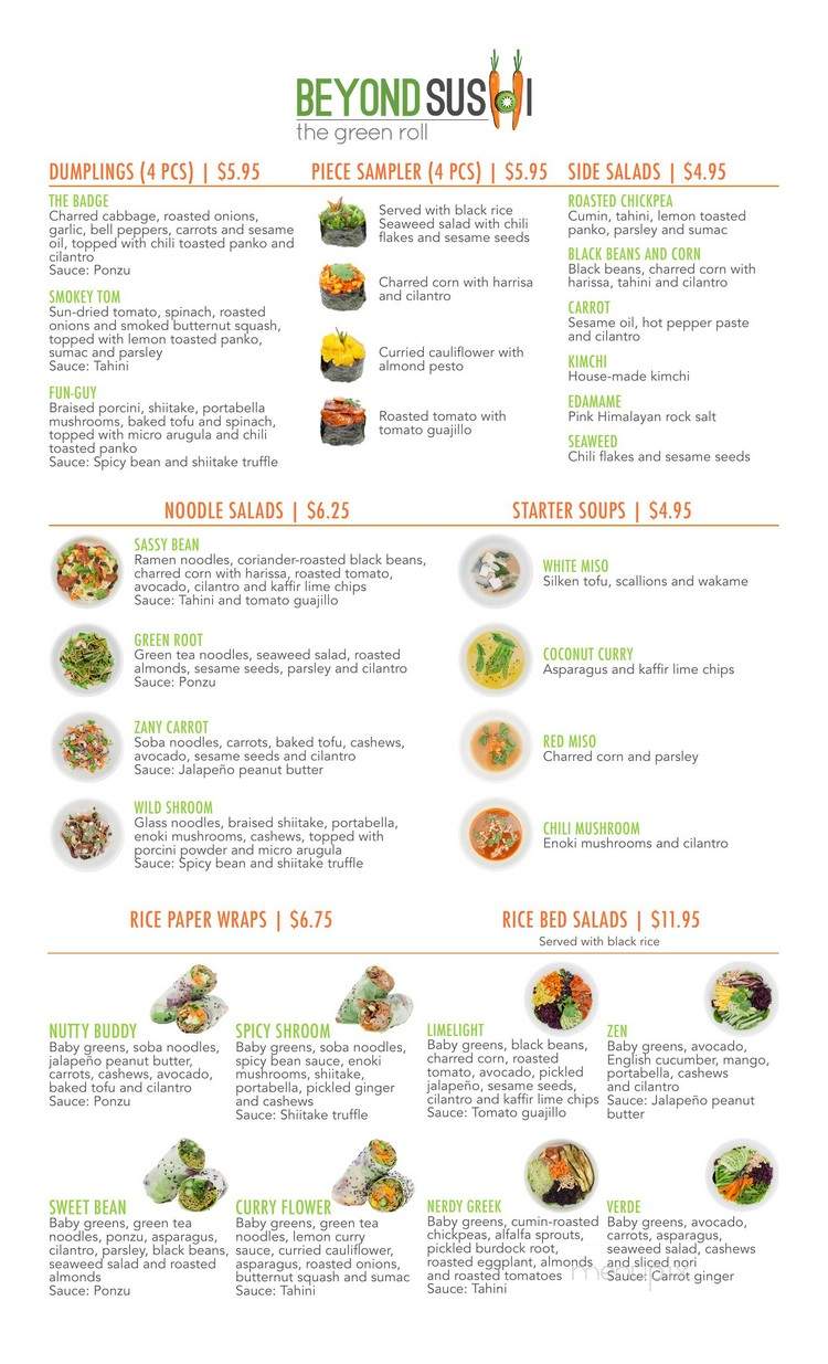 Beyond Sushi FiDi - New York, NY menu_pic