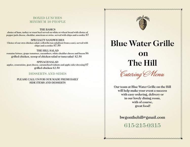 Blue Water Grille On The Hill - Smithville, TN