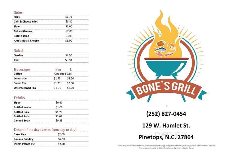 Bone's Grill - Pinetops, NC