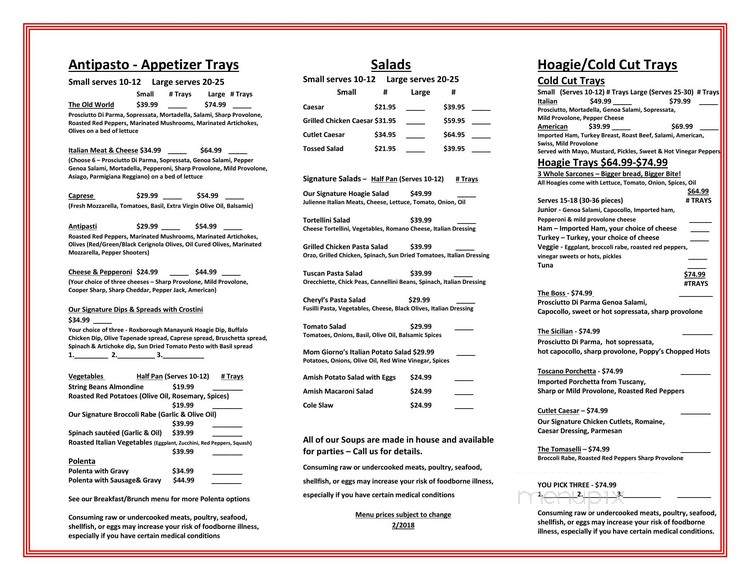Bria & Latella's - Havertown, PA menu_pic