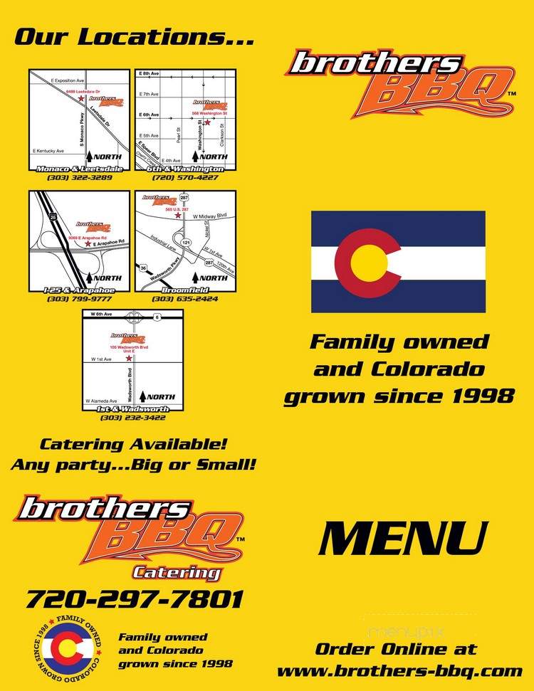 Brothers BBQ - Denver, CO menu_pic