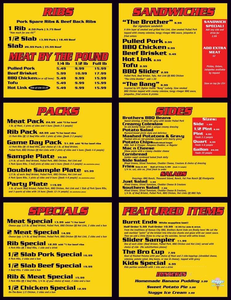 Brothers BBQ - Denver, CO menu_pic