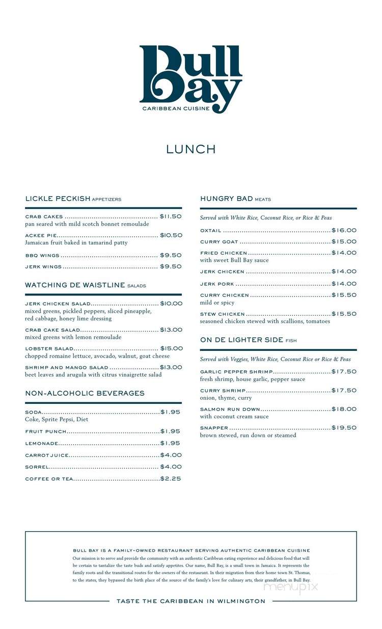 Bull Bay Cuisine - Wilmington, DE menu_pic