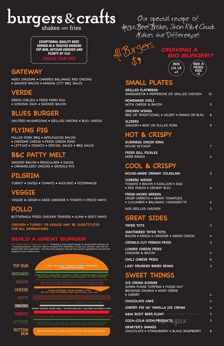 Burgers & Crafts - Covington, KY menu_pic